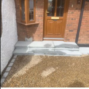 resin driveway and step