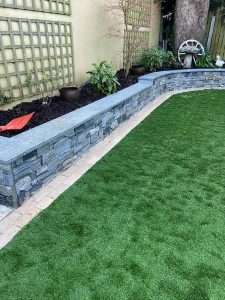 artificial grass and flowers