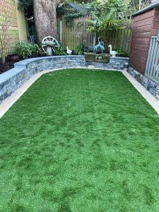 artificial grass and wall