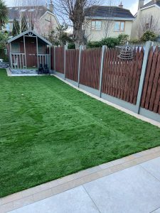 artificial grass and patio