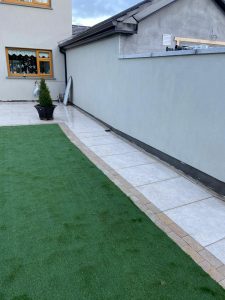 artificial grass and path