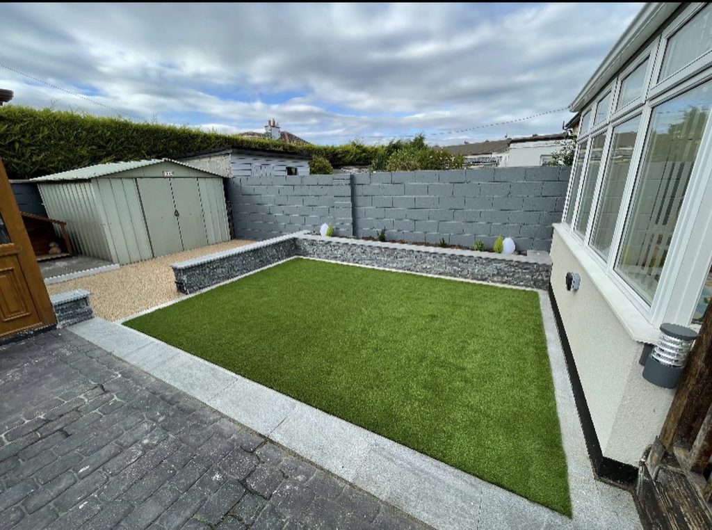 artificial grass back garden DUblin