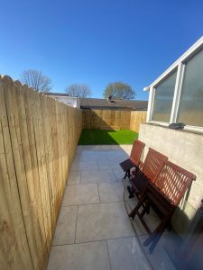 back garden patio & Artificial grass Dublin