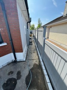 New side entrance and patio paving