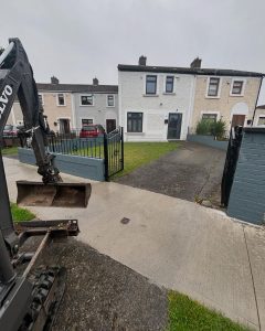 Driveway Paving, removing old concrete driveway